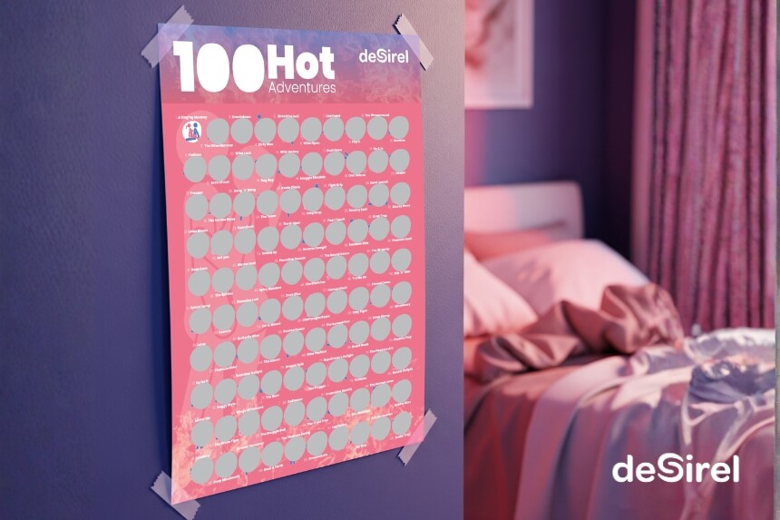 Desirel - 100 Spannende Seksposities Krasposter | Desirel.nl Sex Shop