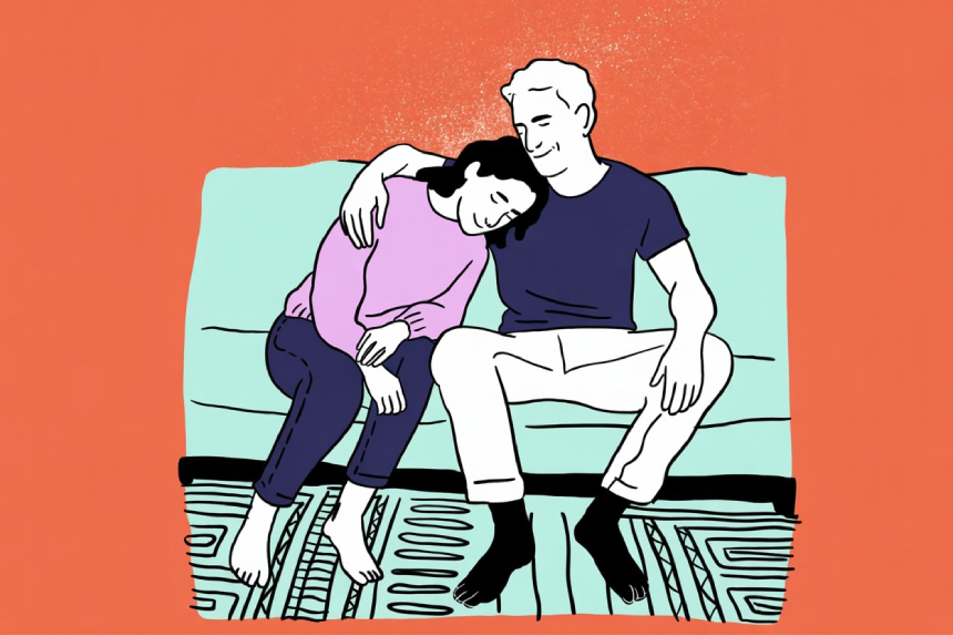 Een stel kruipt gezellig tegen elkaar aan op de bank. | Seksshop Desirel.co.uk