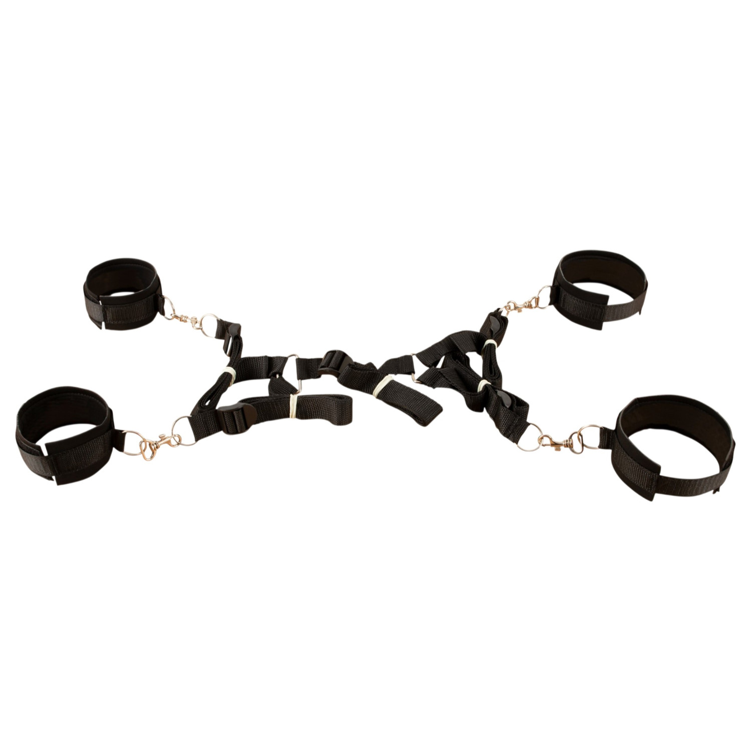 Fetish Fantasy - boeien set voor bed - verstelbaar - zwart