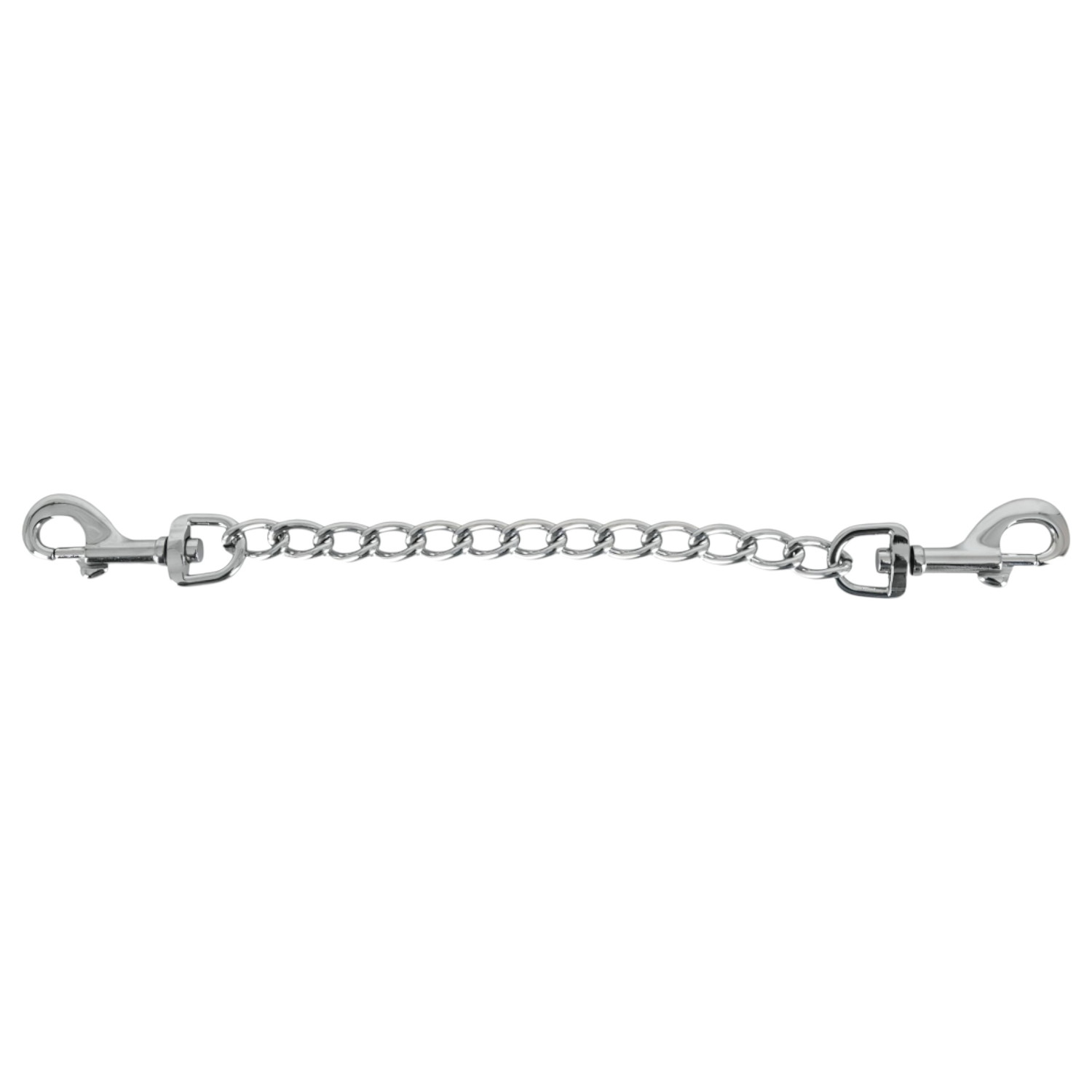 ZADO - dubbele metalen karabijnhaak met ketting - 15 cm