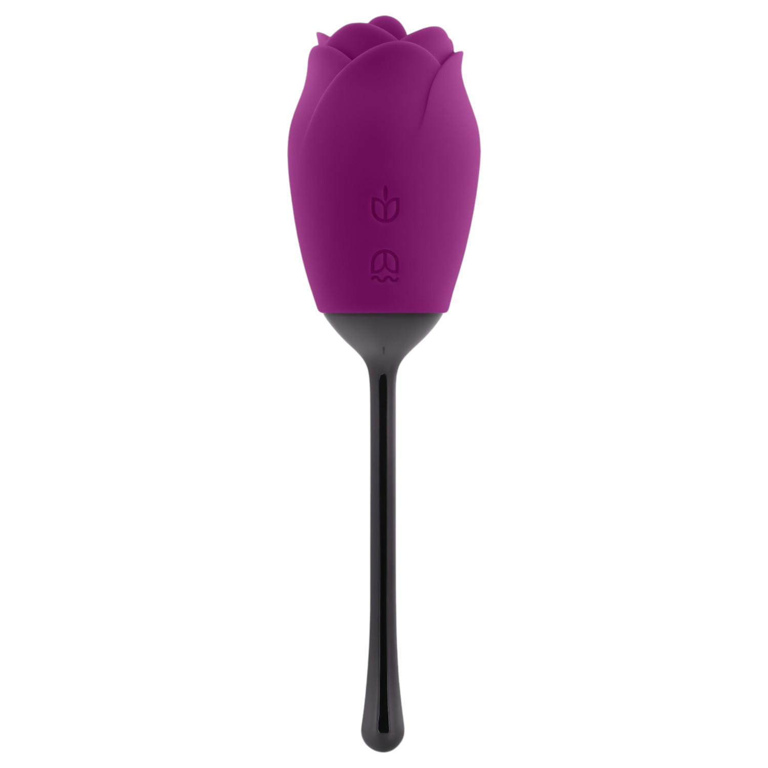 Playboy - vibrator met tong - oplaadbaar waterdicht - siliconen - paars